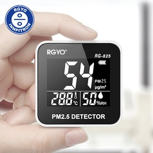 (RGYO) RG-825 초미세먼지측정기 휴대용 온습도계 가정용 휴대용 차량용 실내공기질 측정기
